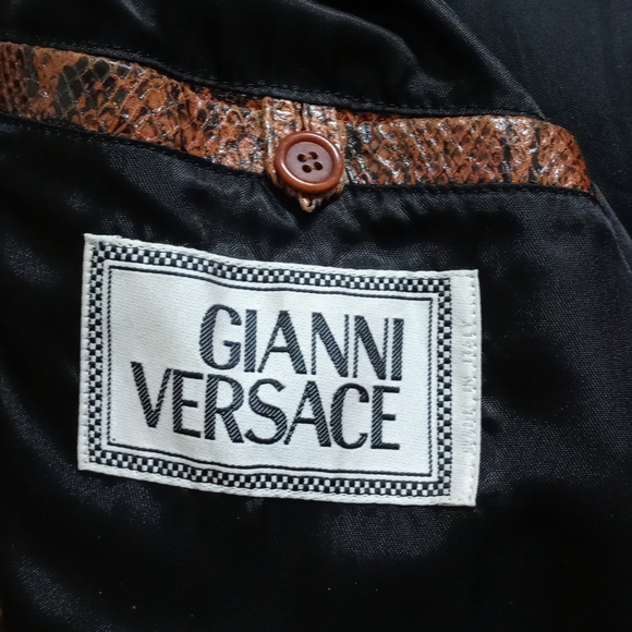 Gianni Versace Python Leather Biker Jacket - Picture 9 of 12